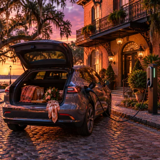An elegant romantic trip to Savannah, GA for electric vehicle travellers