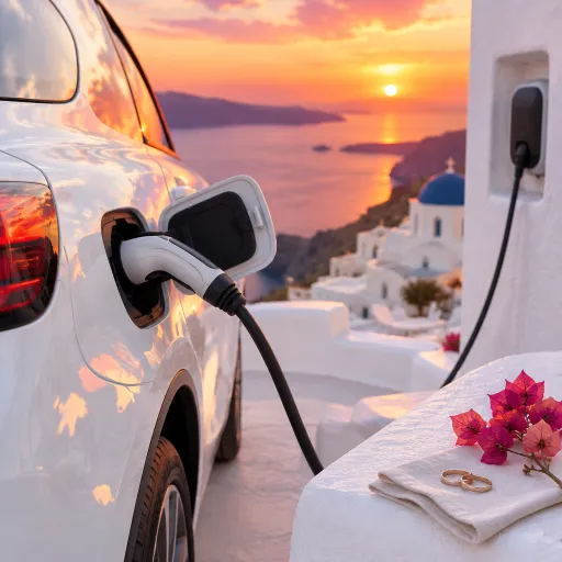 Santorini Greece honeymoon escapes for electric car travelers