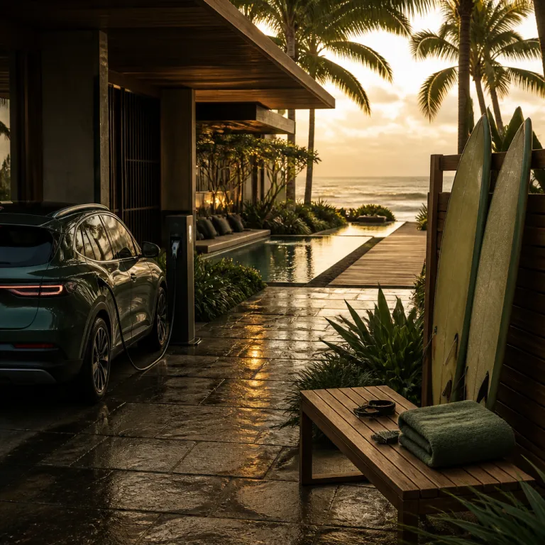 Seaside luxury surf resorts with EV charging for refined wave chasers